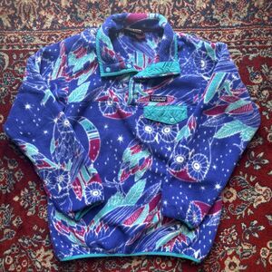 PATAGONIA HARVEST MOON OWL Pullover SYNCHILLA Women’s Size XS